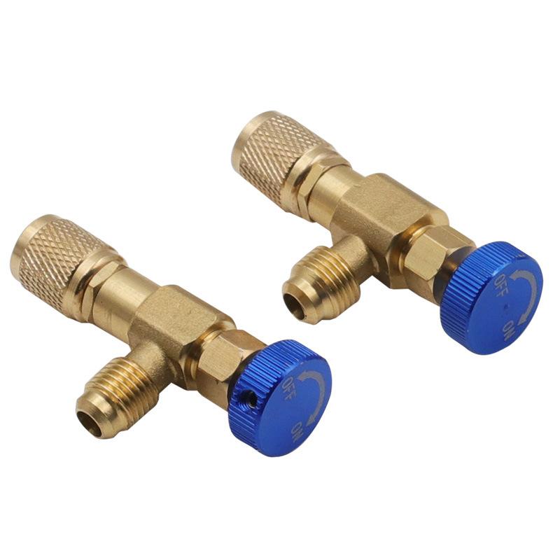 Liquid Safety Valve R410A R22 Air Conditioning Refrigerant 1/4 "Safety Adapter Air Conditioning Repair And Fluoride