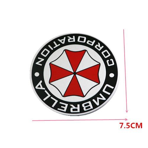 1 X Umbrella 3D Metal Car Emblem Decal Badge Sticker