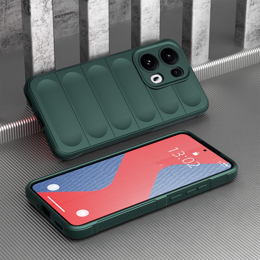 KEYSION Противоударный матовый чехол для OPPO Reno13 Pro 5G Противоскользящий мягкий силиконовый чехол для телефона OPPO Reno 13 5G 13 Pro 5G