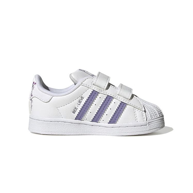Adidas Детские кроссовки Superstar I Save The Bees White Cloud-White Magic-Lilac HP6219