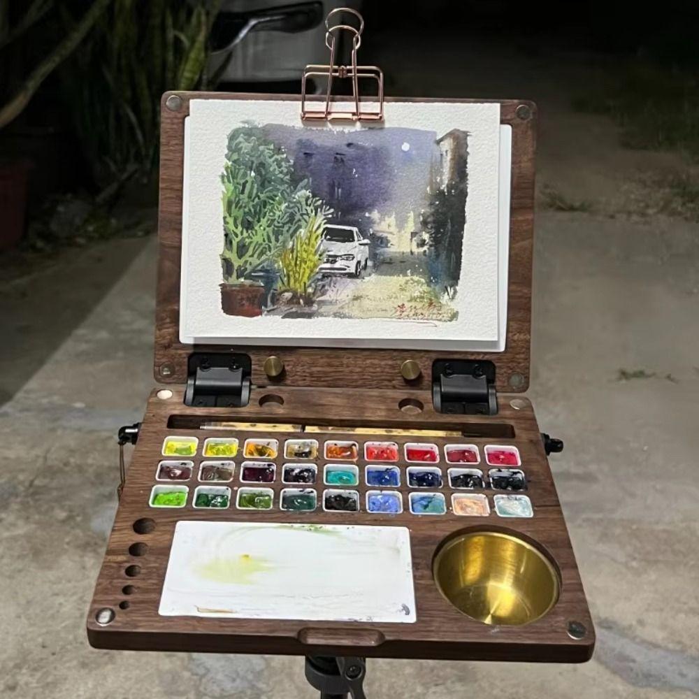 Empty Folding Watercolor Paint Palette Multifunctional Paint Pigment Box  Beginners