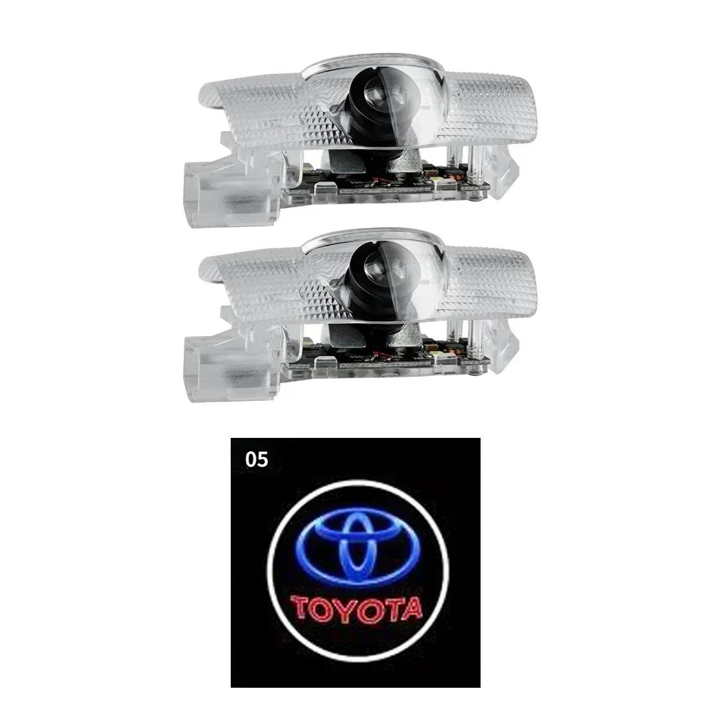 Toyota 2026 New Hub Caps 2PCS Car LED Welcome Lamp with Toyota Logo Door Ghost Shadow Light Laser Projector Car Sticker