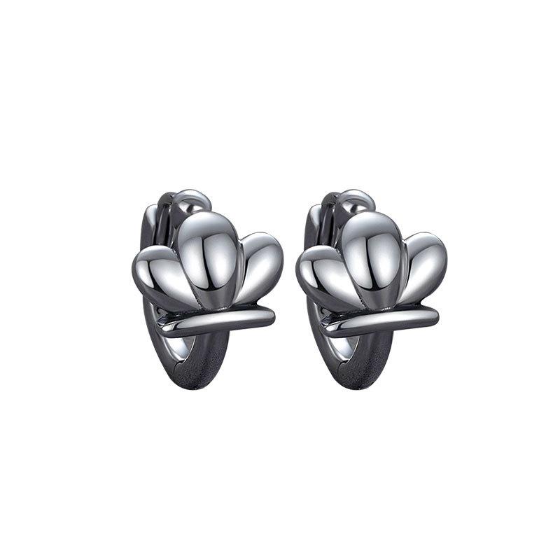 Glossy Crown Earrings Retro and Old Personality Trend Men's and Women's Cold Wind Earrings