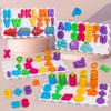 177pcs Educationa LBuilding Set Alphabet, Numbers, Shapes Vehicles Interactive Learning Toy For Kids Colorful Plastic Puzzle For Development