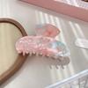 Korean Style Women Shark Clip Iridescent Acrylic Hair Claw Rhinestone-inlay Hair Claw  Female