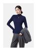 Women's Wool Semi-High Neck Long Sleeve Top - Antibacterial, Slimming, Warm, Versatile for Autumn and Winter