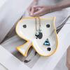 Поднос для мелочей Queen-b с дизайном игральных карт, милый и стильный для аксессуаров, хранения, ювелирных изделий, ключей, прихожей, ванной комнаты (Дизайн Пики)