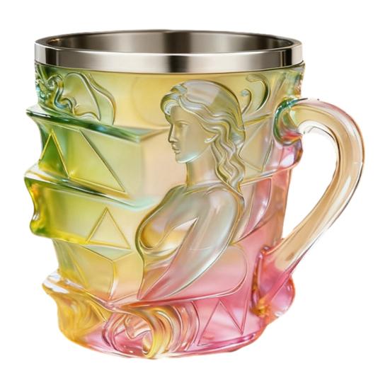 3D Расписанная кофейная кружка в виде стопки книг из смолы и нержавеющей стали с эргономичной ручкой и основанием, устойчивым к проливанию. Кружка для чтения