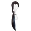 110cm Black Red Long Ponytails Wig Cosplay Danganronpa V3 Harukawa Maki Costume Dangan Ronpa Heat Resistant Synthetic Hair Women Wigs
