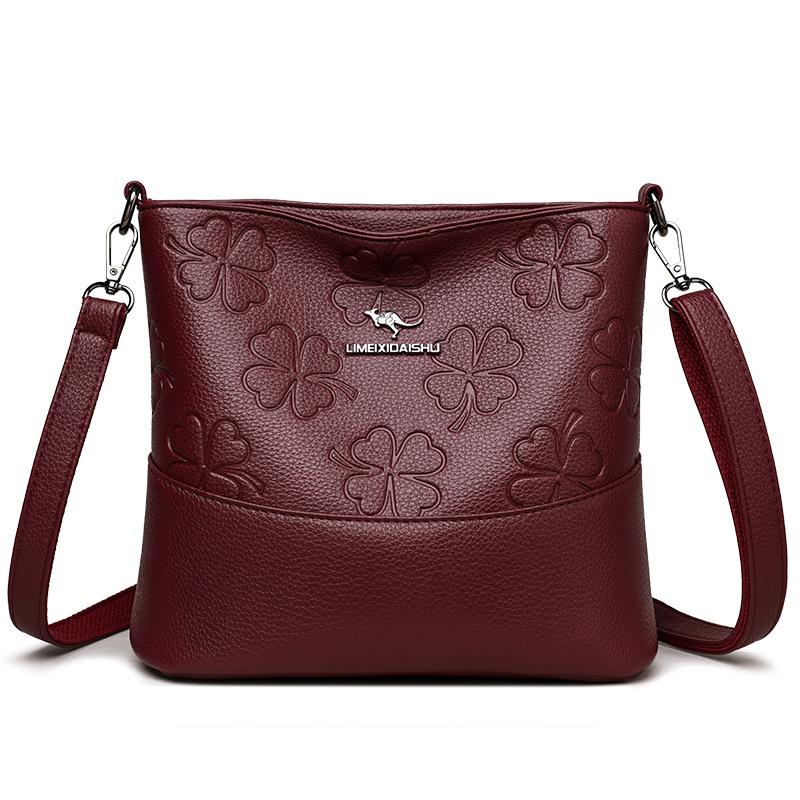Supply Women's Bag Bucket Bag Crossbody Bag Women's Premium Embossed Bag Douyin Shoulder Bag Middle-aged Mother Bag