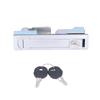 RV Door Handle Latch Security Lock with 2 Keys Chrome Plated Zinc Alloy for Motorhome Yacht