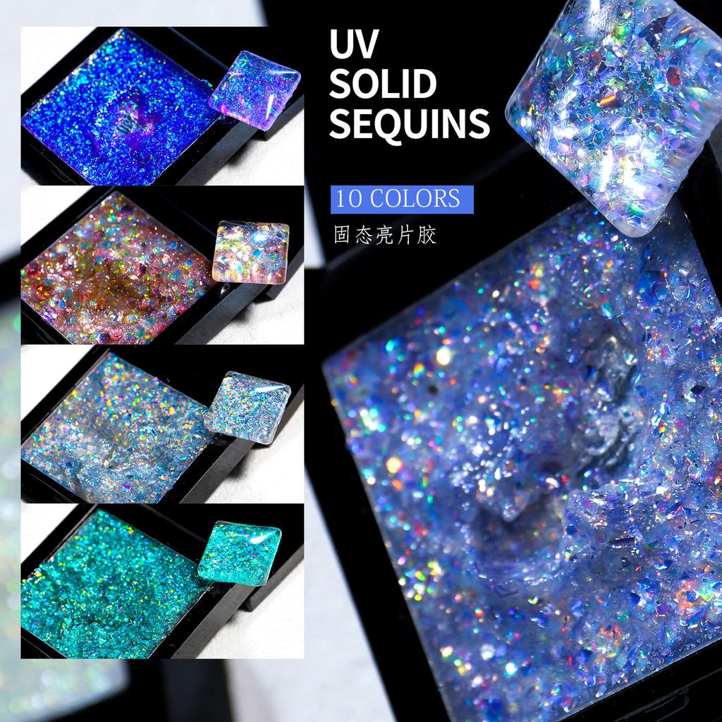 Nail Art Japanese Uv Solid Sequin Glue Nail Polish Glue Фототерапевтический клей Solid Glitter Sequin Glue Factory