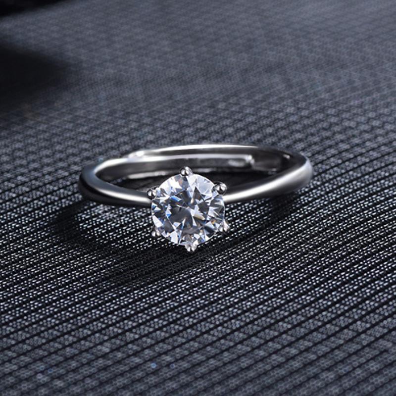 Lindon Classic Copper Alloy Zircon Ring Ladies Jewelry Wedding Promise Party Gift