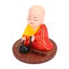 Solar Powered Bobble Shaking Head Dancing Toy Buddhist Monk Doll Figurines Statues Car Dash Board Decorations