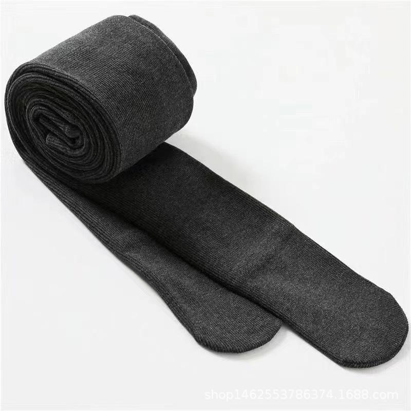 High Waist Cotton Vertical Stripe Fleece Lined Thickened Leggings Women's Autumn Winter Pantyhose One Piece Pants