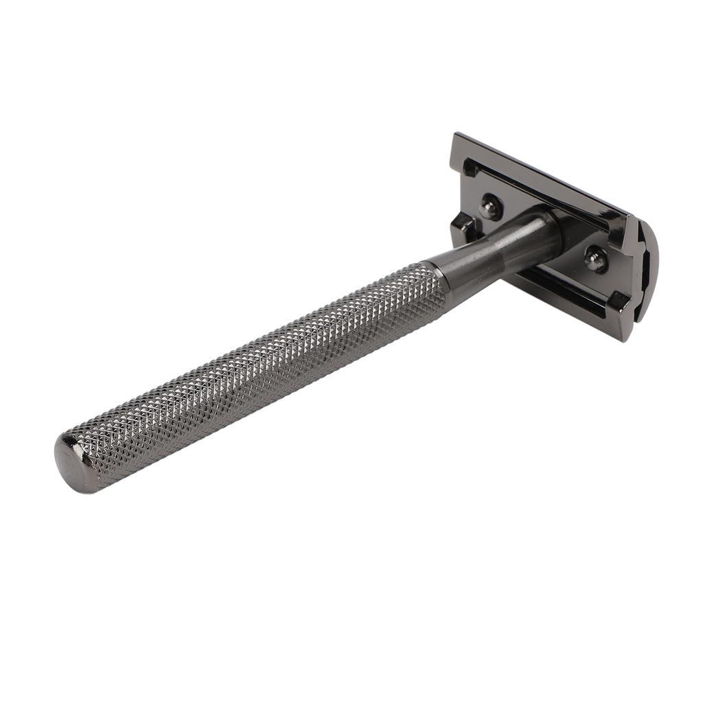 Набор для бритья Double Edge с подставкой для лезвий Precision Grooming Metal Non Slip Handle Retro Manual Shavin