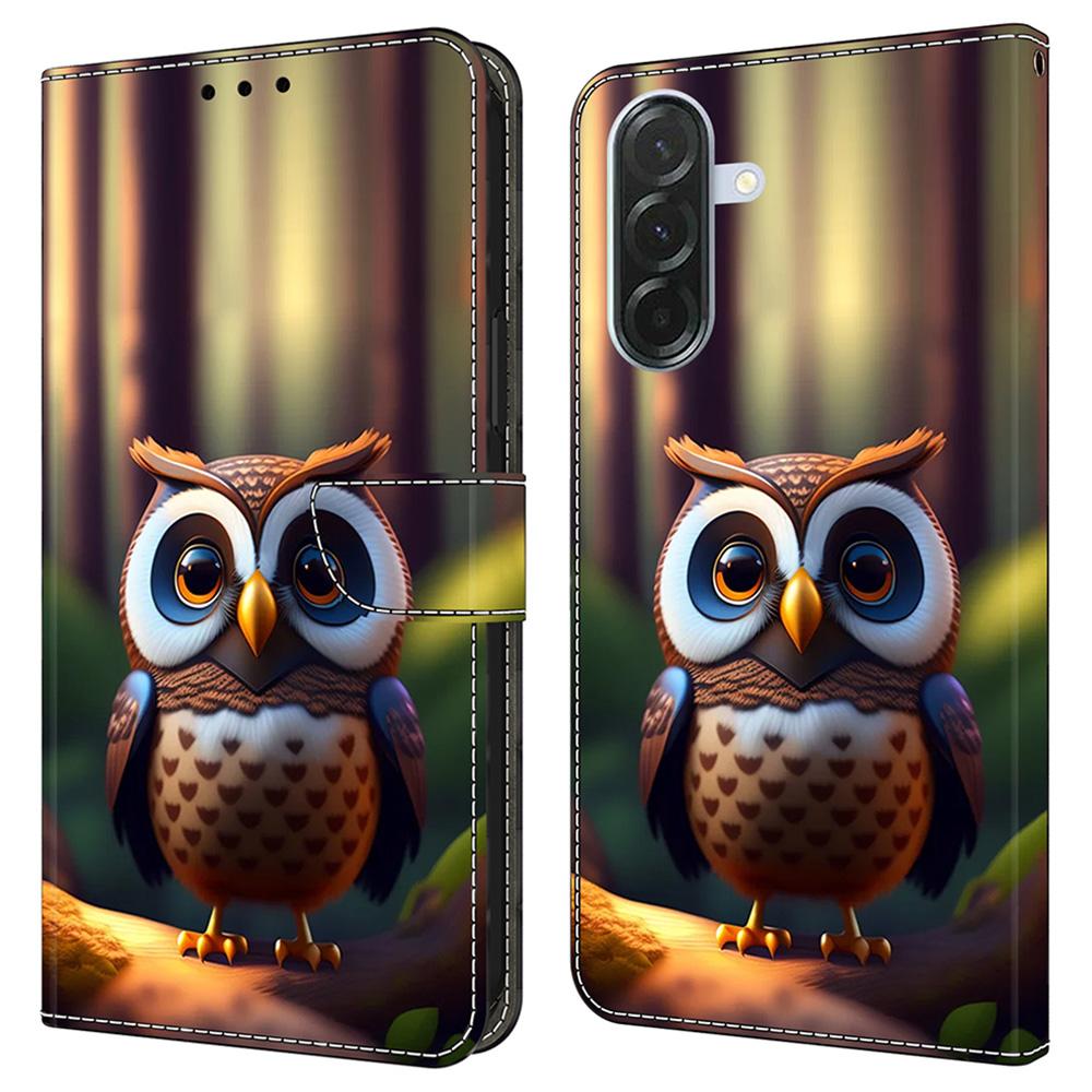 Для Samsung Galaxy A36 5G Кожаный чехол С принтом Узор Кошелек Подставка Флип-чехол для телефона