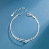 Fashion Silver Double-Layer Starry Sky Bracelet Asymmetric Hollow Bracelet Personalized Luxury Jewelry Simple Twists Bracelet