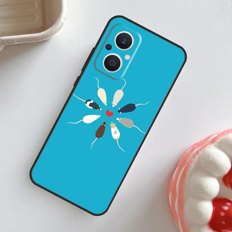 Чехол с рисунком мыши и крысы для OPPO Reno 10 Pro 11F 4Z 5Z 8T 4 5 6 7 8 Lite OPPO Find X2 X3 Neo X5 X6 Pro