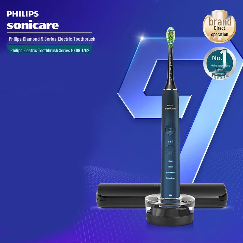 Philips 9 Series Sonic Smart Electric Toothbrush HX9911 CN plug (adapter included)
