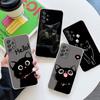 Черные кошки Милый кот Прозрачный мягкий чехол для телефона Для Samsung Galaxy A56 A57 A37 A55 A54 A36 A35 A26 A25 A16 A17 A07 A52 A73 A21s Чехол