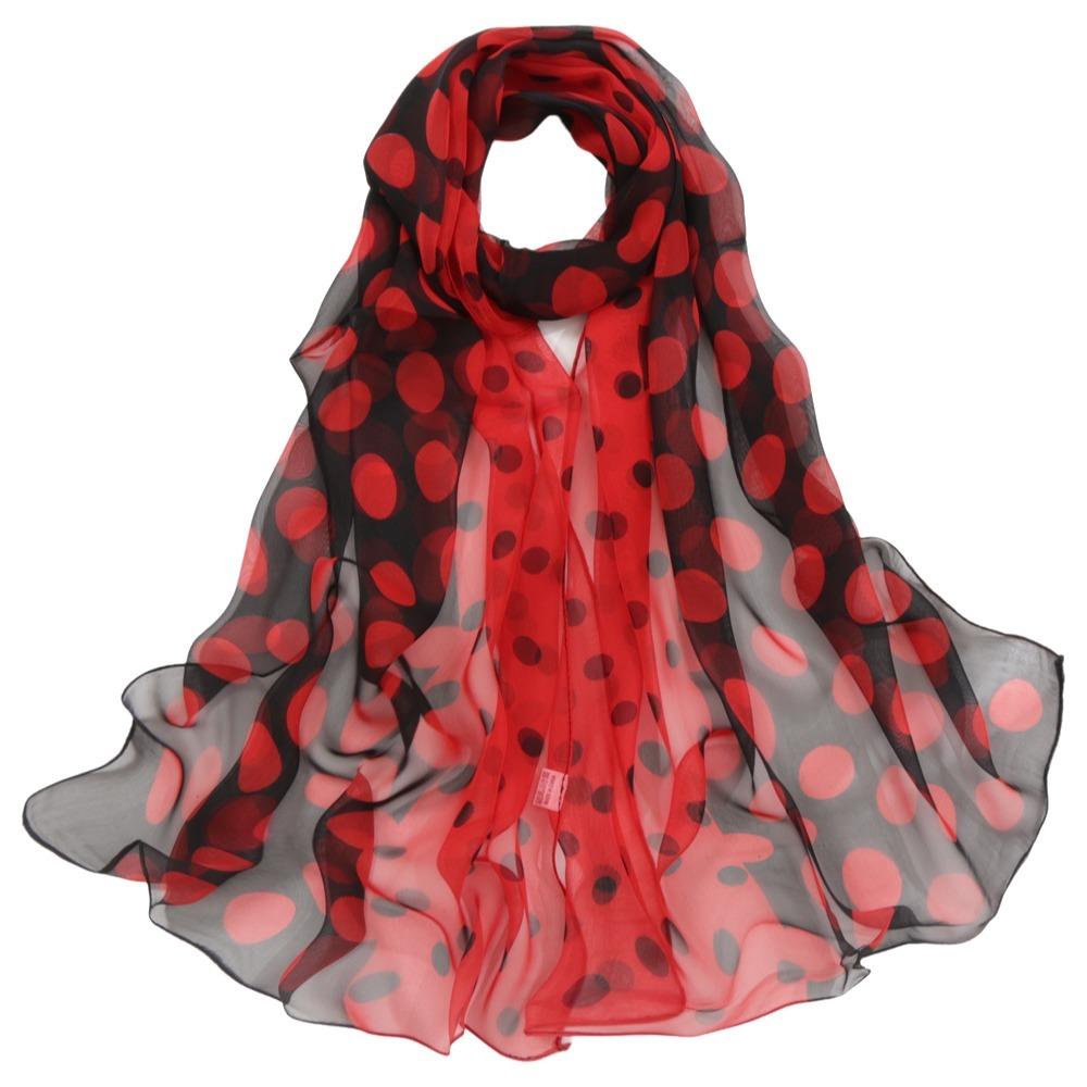 160CM Polka Dot Scarf Sunscreen Shawls Wraps Head Wraps New Women's Scarves Air Conditioner Shawl