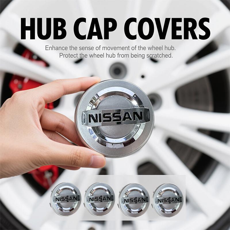 4pcs Car Hubcap Styling Wheel Center Hub Caps Covers Emblem Replacement Cover for Nissan Nismo GTR Altima Qashqai Almera Navara