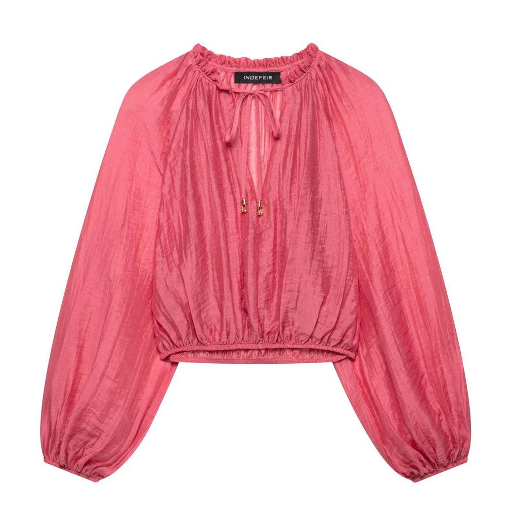 Женский комплект ZA Весна 2025 Европейский и американский стиль Жатый волан Стойка Короткий топ и юбка миди