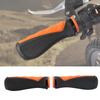 1 Pair Orange Black Mountain Bike Grips Ergonomic Handlebar Grips for BMX Riding