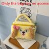 Cookie Ann Cuter Yellow Backpack With Plush Ears Large Capacity Pink Bow Design