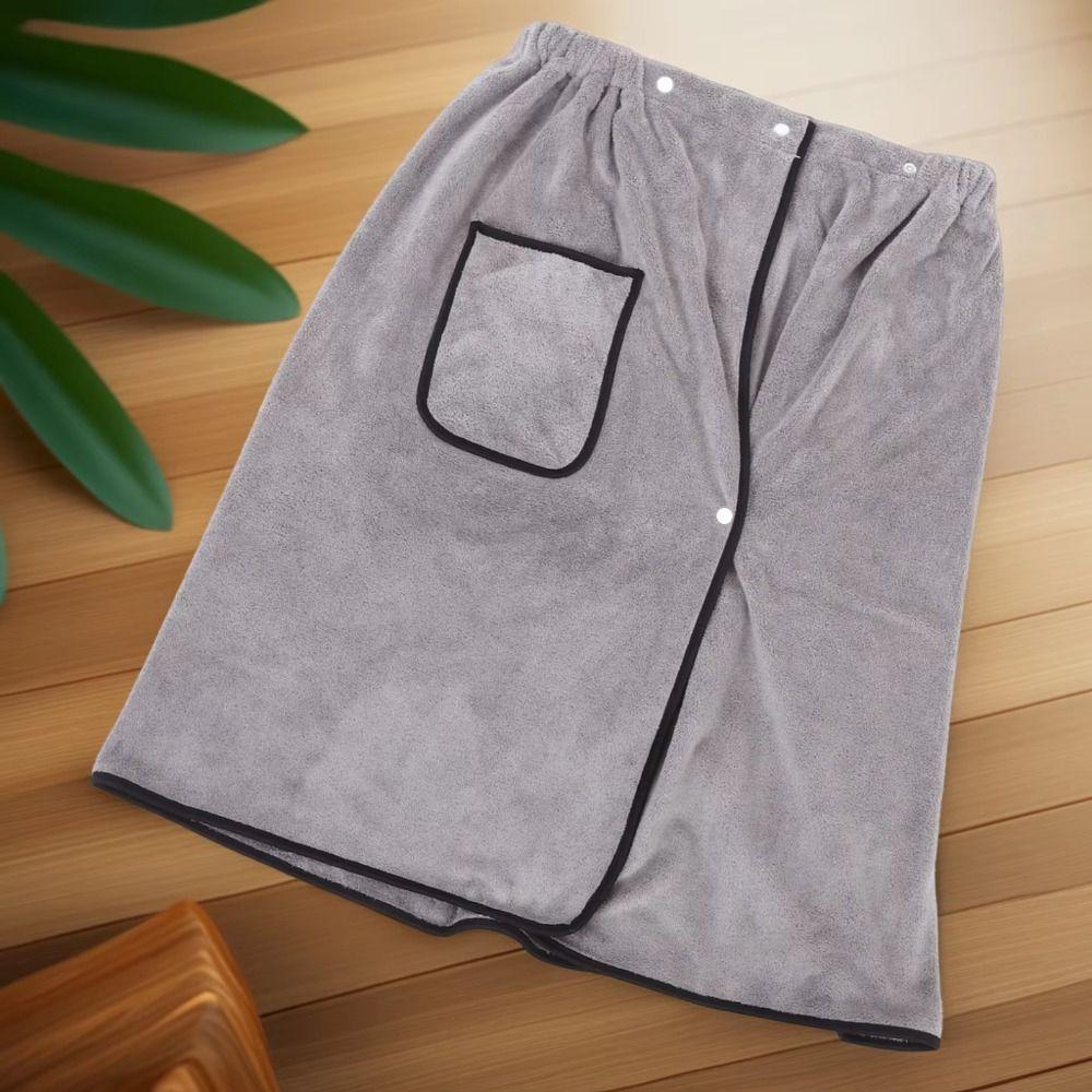 Coral Fleece Wearable Towel Soft Comfortable Beach Wrap Thick Design Bath Skirt Pool Use