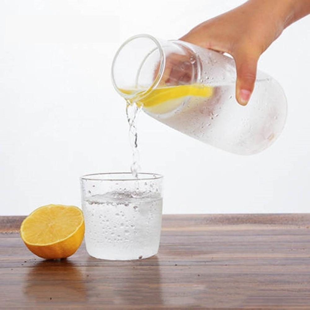 with Lid Cool Water Pitcher 850ml Beverage Container Easy Clean Clear Glass Water Kettle Kitchen