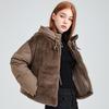Модные зимние короткие парки женские куртки из искусственного меха с капюшоном толстые теплые женские пальто