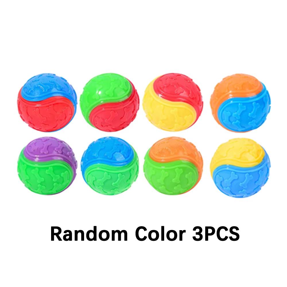 New Squeaky Balls For Dogs Interactive Toys Tpr Dog Chew Toy Pet Voice Ball Teeth Cleaning Bite Resistance Dog Training Supplies