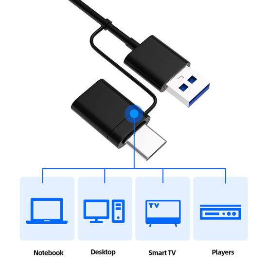 Кабель для жесткого диска 2,5/3,5 дюйма HDD/SSD для SATA на USB 3 Type C