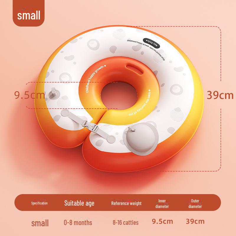 Прочный детский надувной плавательный круг толкающего типа