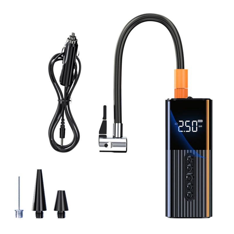 Автомобильный воздушный насос, компрессор для шин, воздушный цилиндр, мини-цифровой дисплей, беспроводная надувная машина