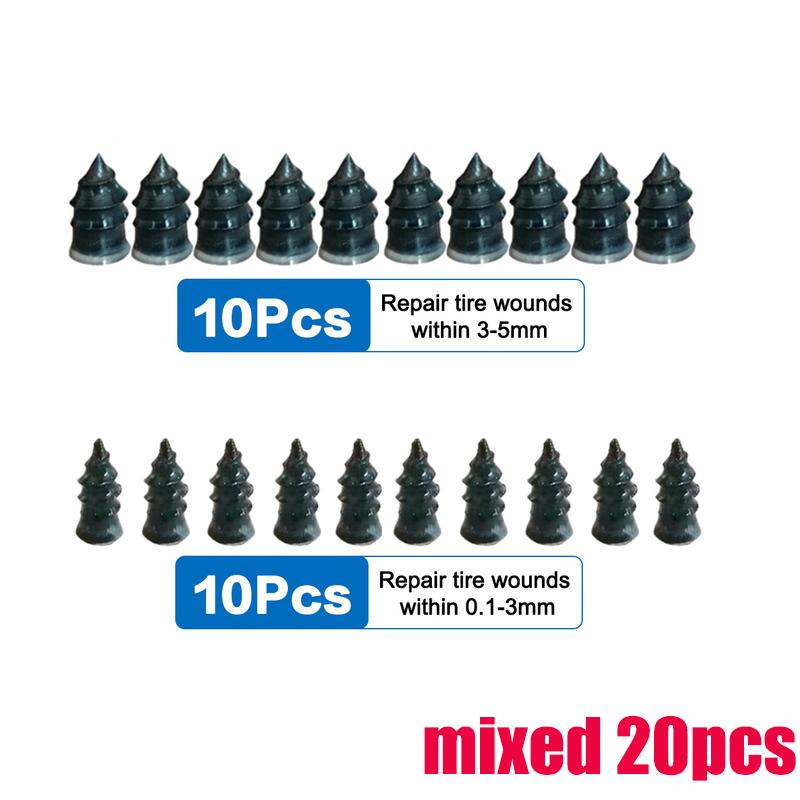 Резиновый гвоздь для вакуумного ремонта шин Гвозди для ремонта мото-автомобильных шин Винт в резиновой заглушке Гвоздь для ремонта бескамерных шин для автомобилей и мотоциклов