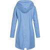 EAR Women Solid Rain Outdoor Plus Size Hooded Raincoat Windproof Long Jacket Coat