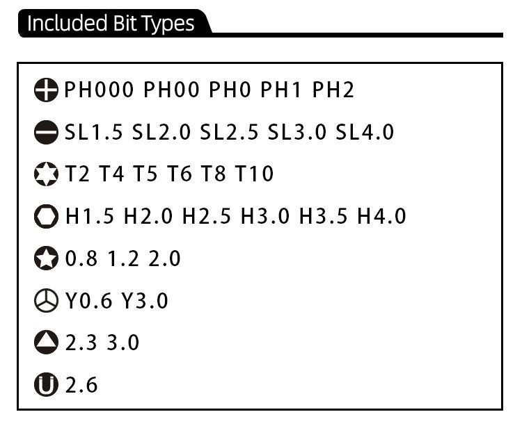 Набор из 32 маленьких прецизионных отверток с битами из хром-ванадиевой стали и кейсом для хранения