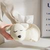 Adorable Ceramic Dog-Shaped Tissue Box Holder Cute Puppy Design for Home Decor, Perfect for Bathroom,Living Room,Dining Table Coffee Table Centerpiece
