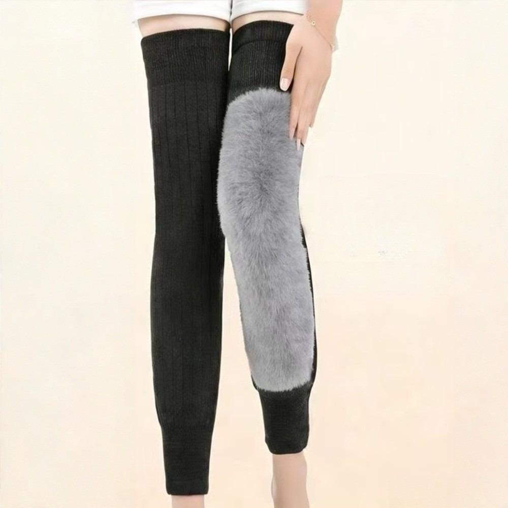 Windproof Thick Knee Protector Elastic Thermal Leg Warmers Winter Knee Cover Sport Accessories