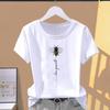 (Asian Size) Graphic Tee T Clothing Love Sweet Letter Style Casual Fashion Print Female Casual  Women's Top Lady Short Sleeve T-shirt