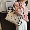Женская сумка, новая модная сумка подмышки с принтом, повседневная сумка-тоут большой емкости для прогулок