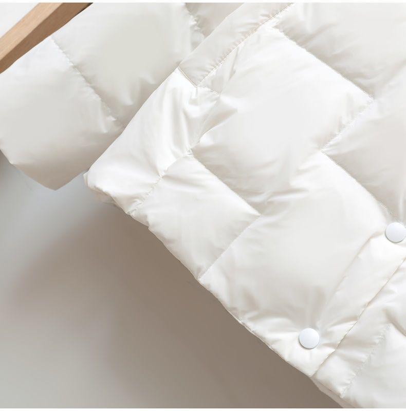 Женская легкая пуховая куртка - Повседневное короткое пальто с большим лацканом и воротником-стойкой для осени и зимы