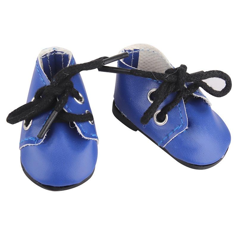 1 пара кукольной обуви из искусственной кожи со шнурками для 14-дюймовых кукол, аксессуары, игрушки