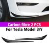 Передний бампер автомобиля, полоса для предотвращения столкновений, передний угловой защитный чехол, декоративные аксессуары для Tesla 2022 Model 3 Model
