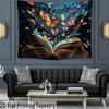 2D Open Book Backdrop with Colorful Butterflies Party Background Banner