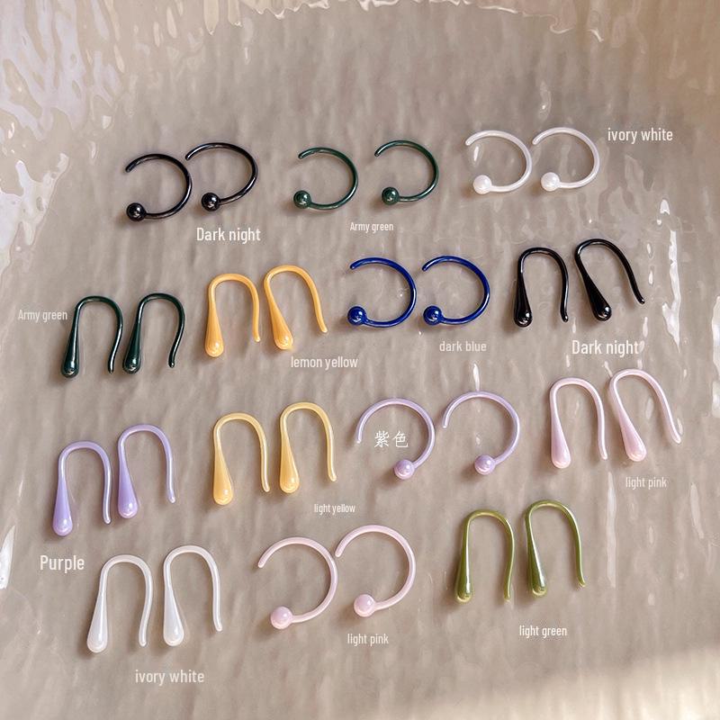 Высококачественные цветные геометрические керамические серьги — удобные для сна, уникальный дизайн.