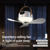 Rechargeable LED Smart Ceiling Fan Light with Remote Control 3-speed Wind Speed Portable Hanging Camping Environment Ceiling Fan